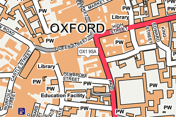 OX1 9SA map - OS OpenMap – Local (Ordnance Survey) OX1 9SA map - OS OpenMap – Local (Ordnance Survey)