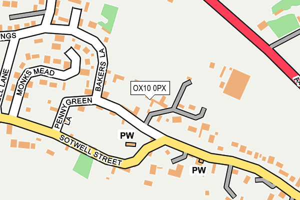 OX10 0PX map - OS OpenMap – Local (Ordnance Survey) OX10 0PX map - OS OpenMap – Local (Ordnance Survey)