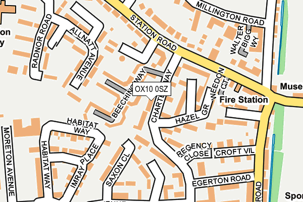 OX10 0SZ map - OS OpenMap – Local (Ordnance Survey) OX10 0SZ map - OS OpenMap – Local (Ordnance Survey)