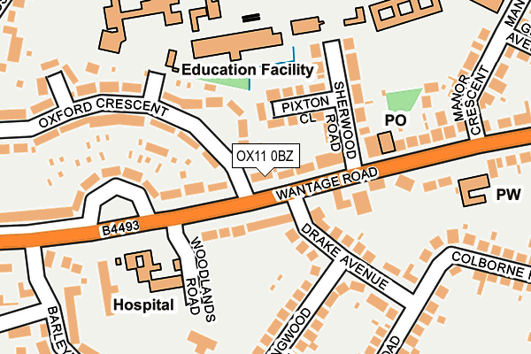 OX11 0BZ map - OS OpenMap – Local (Ordnance Survey) OX11 0BZ map - OS OpenMap – Local (Ordnance Survey)