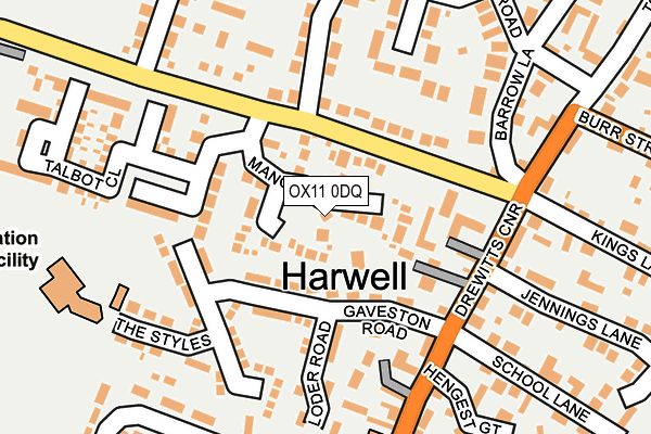 OX11 0DQ map - OS OpenMap – Local (Ordnance Survey)