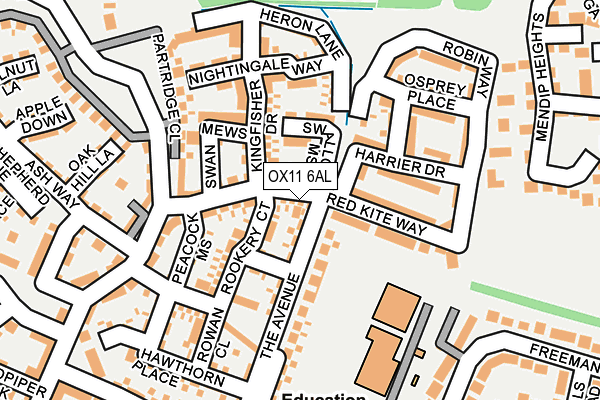 OX11 6AL map - OS OpenMap – Local (Ordnance Survey) OX11 6AL map - OS OpenMap – Local (Ordnance Survey)