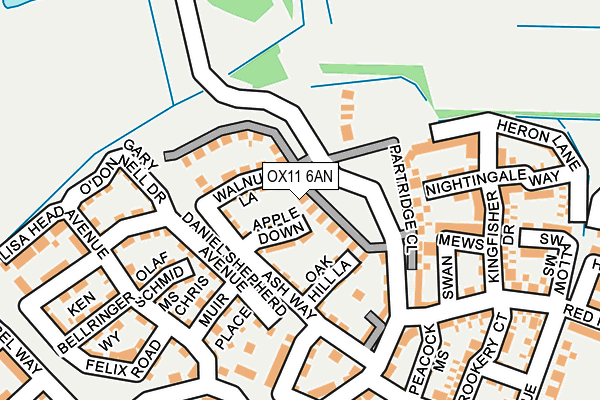 OX11 6AN map - OS OpenMap – Local (Ordnance Survey) OX11 6AN map - OS OpenMap – Local (Ordnance Survey)
