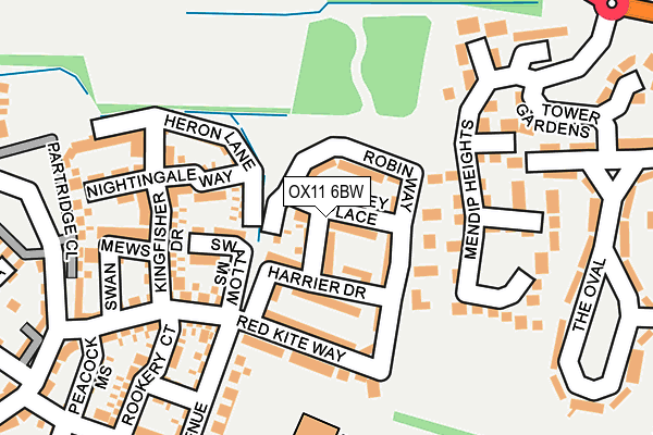 OX11 6BW map - OS OpenMap – Local (Ordnance Survey) OX11 6BW map - OS OpenMap – Local (Ordnance Survey)