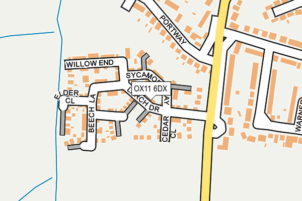 OX11 6DX map - OS OpenMap – Local (Ordnance Survey) OX11 6DX map - OS OpenMap – Local (Ordnance Survey)