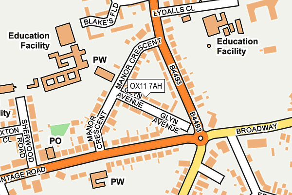 OX11 7AH map - OS OpenMap – Local (Ordnance Survey) OX11 7AH map - OS OpenMap – Local (Ordnance Survey)