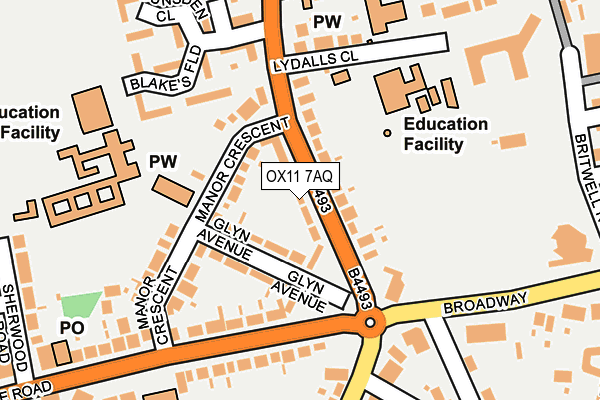 OX11 7AQ map - OS OpenMap – Local (Ordnance Survey) OX11 7AQ map - OS OpenMap – Local (Ordnance Survey)
