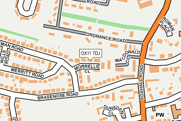 OX11 7DJ map - OS OpenMap – Local (Ordnance Survey) OX11 7DJ map - OS OpenMap – Local (Ordnance Survey)
