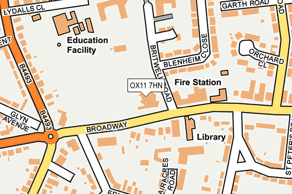 OX11 7HN map - OS OpenMap – Local (Ordnance Survey) OX11 7HN map - OS OpenMap – Local (Ordnance Survey)