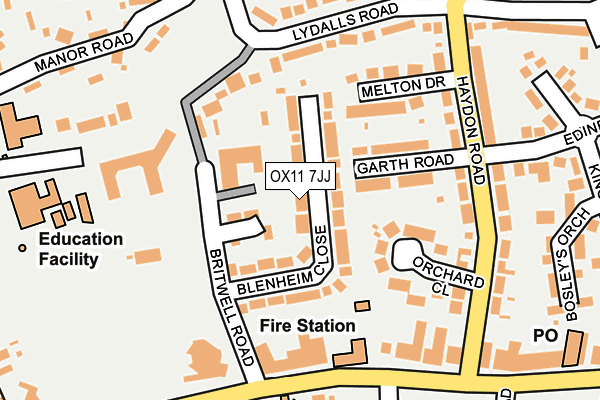 OX11 7JJ map - OS OpenMap – Local (Ordnance Survey) OX11 7JJ map - OS OpenMap – Local (Ordnance Survey)