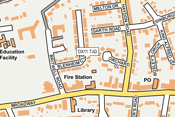 OX11 7JQ map - OS OpenMap – Local (Ordnance Survey) OX11 7JQ map - OS OpenMap – Local (Ordnance Survey)