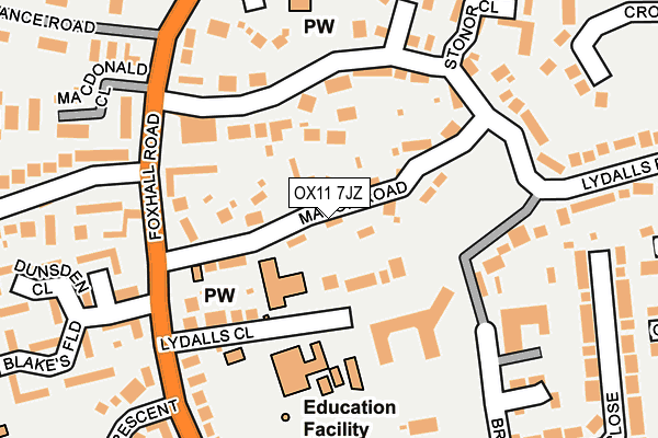 OX11 7JZ map - OS OpenMap – Local (Ordnance Survey) OX11 7JZ map - OS OpenMap – Local (Ordnance Survey)