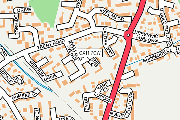 OX11 7QW map - OS OpenMap – Local (Ordnance Survey) OX11 7QW map - OS OpenMap – Local (Ordnance Survey)