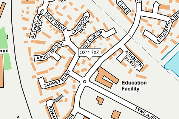OX11 7XZ map - OS OpenMap – Local (Ordnance Survey) OX11 7XZ map - OS OpenMap – Local (Ordnance Survey)