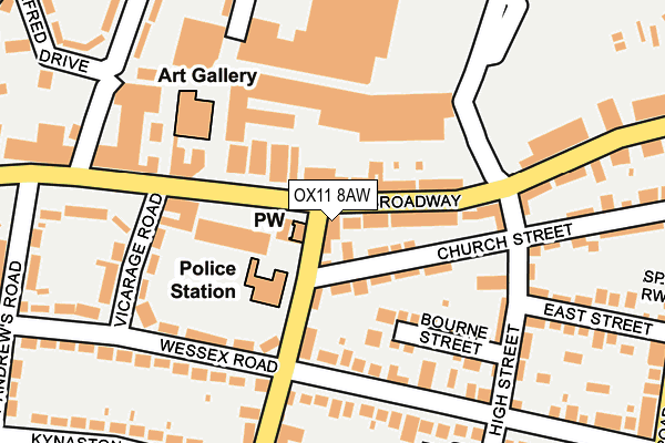OX11 8AW map - OS OpenMap – Local (Ordnance Survey) OX11 8AW map - OS OpenMap – Local (Ordnance Survey)