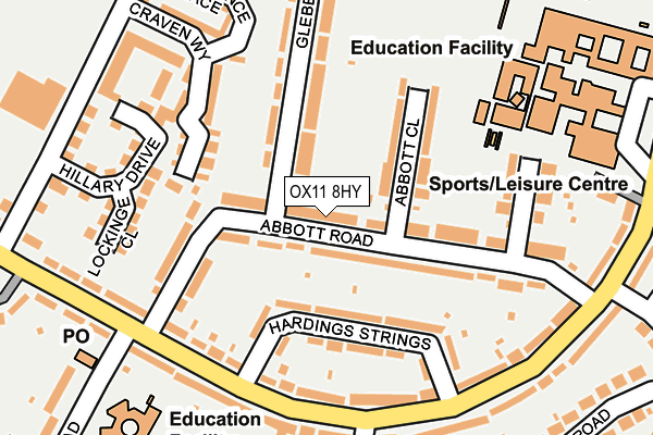 OX11 8HY map - OS OpenMap – Local (Ordnance Survey) OX11 8HY map - OS OpenMap – Local (Ordnance Survey)