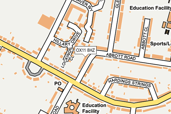 OX11 8HZ map - OS OpenMap – Local (Ordnance Survey) OX11 8HZ map - OS OpenMap – Local (Ordnance Survey)