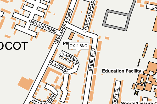 OX11 8NQ map - OS OpenMap – Local (Ordnance Survey) OX11 8NQ map - OS OpenMap – Local (Ordnance Survey)