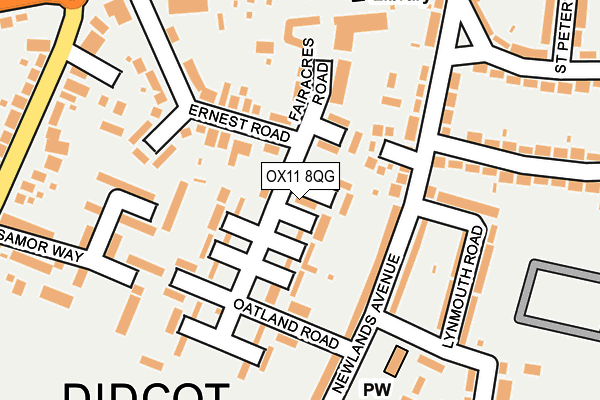 OX11 8QG map - OS OpenMap – Local (Ordnance Survey) OX11 8QG map - OS OpenMap – Local (Ordnance Survey)