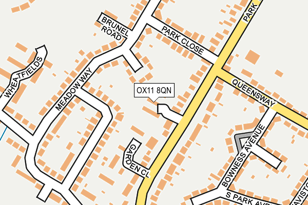 OX11 8QN map - OS OpenMap – Local (Ordnance Survey) OX11 8QN map - OS OpenMap – Local (Ordnance Survey)