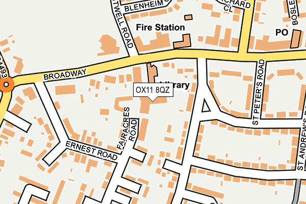 OX11 8QZ map - OS OpenMap – Local (Ordnance Survey) OX11 8QZ map - OS OpenMap – Local (Ordnance Survey)
