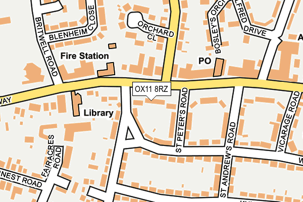 OX11 8RZ map - OS OpenMap – Local (Ordnance Survey) OX11 8RZ map - OS OpenMap – Local (Ordnance Survey)