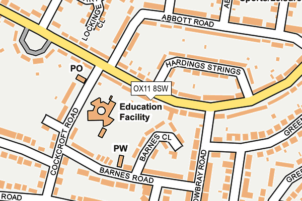 OX11 8SW map - OS OpenMap – Local (Ordnance Survey) OX11 8SW map - OS OpenMap – Local (Ordnance Survey)