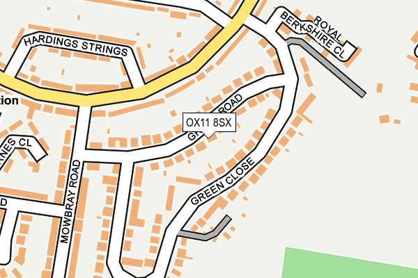 OX11 8SX map - OS OpenMap – Local (Ordnance Survey) OX11 8SX map - OS OpenMap – Local (Ordnance Survey)