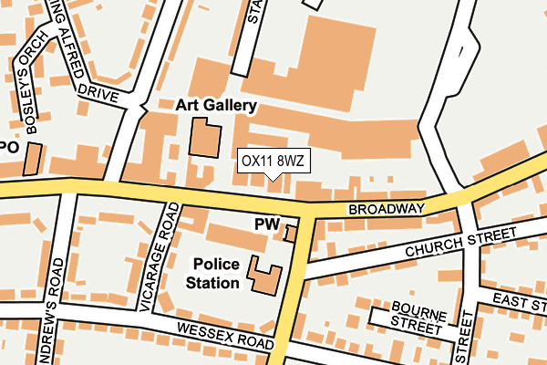 OX11 8WZ map - OS OpenMap – Local (Ordnance Survey) OX11 8WZ map - OS OpenMap – Local (Ordnance Survey)