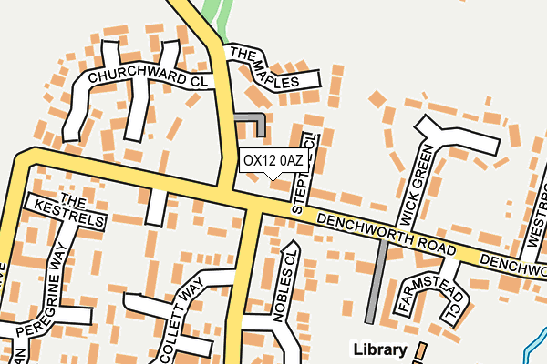 OX12 0AZ map - OS OpenMap – Local (Ordnance Survey) OX12 0AZ map - OS OpenMap – Local (Ordnance Survey)