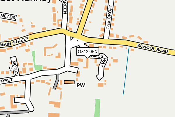 OX12 0FN map - OS OpenMap – Local (Ordnance Survey) OX12 0FN map - OS OpenMap – Local (Ordnance Survey)