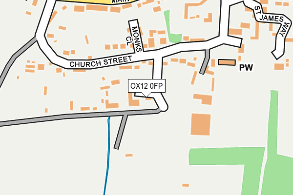 OX12 0FP map - OS OpenMap – Local (Ordnance Survey)