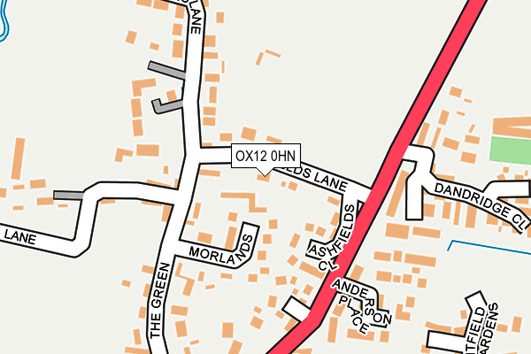 OX12 0HN map - OS OpenMap – Local (Ordnance Survey) OX12 0HN map - OS OpenMap – Local (Ordnance Survey)