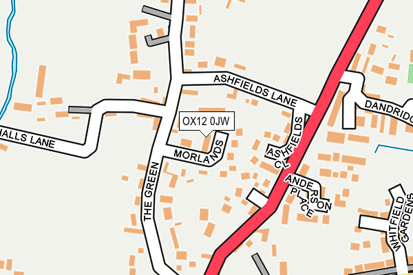 OX12 0JW map - OS OpenMap – Local (Ordnance Survey)