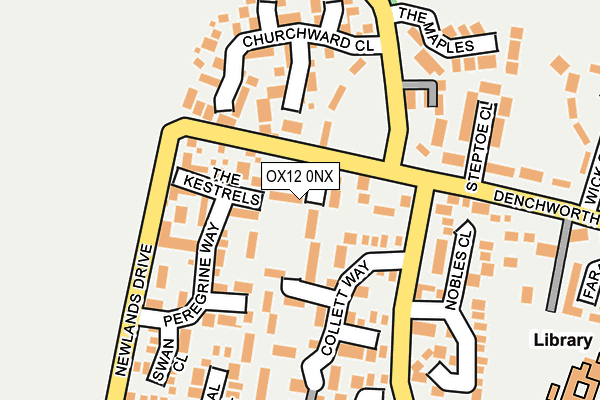 OX12 0NX map - OS OpenMap – Local (Ordnance Survey) OX12 0NX map - OS OpenMap – Local (Ordnance Survey)
