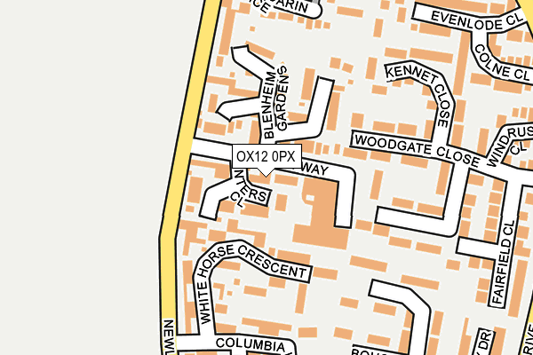 OX12 0PX map - OS OpenMap – Local (Ordnance Survey) OX12 0PX map - OS OpenMap – Local (Ordnance Survey)