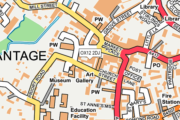 OX12 2DJ map - OS OpenMap – Local (Ordnance Survey) OX12 2DJ map - OS OpenMap – Local (Ordnance Survey)