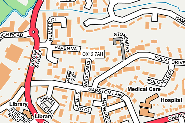 OX12 7AH map - OS OpenMap – Local (Ordnance Survey) OX12 7AH map - OS OpenMap – Local (Ordnance Survey)