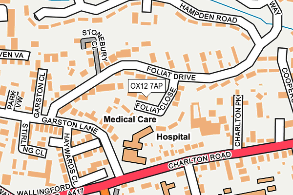 OX12 7AP map - OS OpenMap – Local (Ordnance Survey) OX12 7AP map - OS OpenMap – Local (Ordnance Survey)