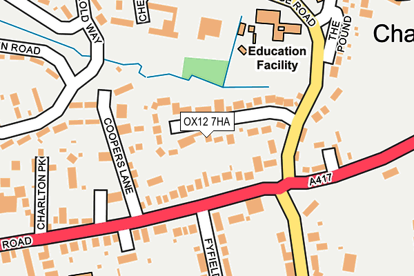 OX12 7HA map - OS OpenMap – Local (Ordnance Survey) OX12 7HA map - OS OpenMap – Local (Ordnance Survey)