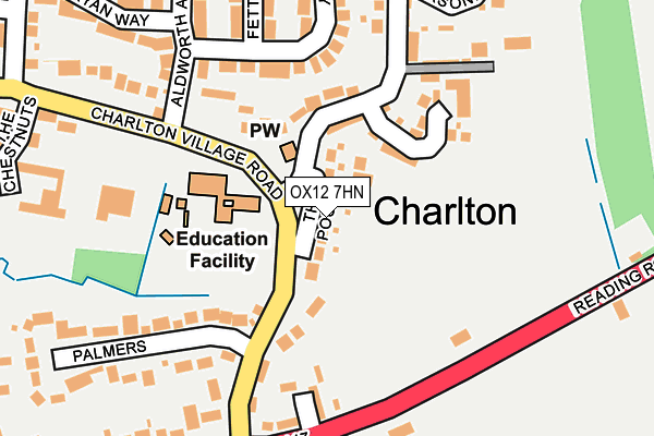 OX12 7HN map - OS OpenMap – Local (Ordnance Survey)