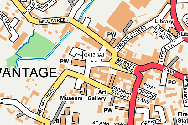 OX12 8AJ map - OS OpenMap – Local (Ordnance Survey) OX12 8AJ map - OS OpenMap – Local (Ordnance Survey)