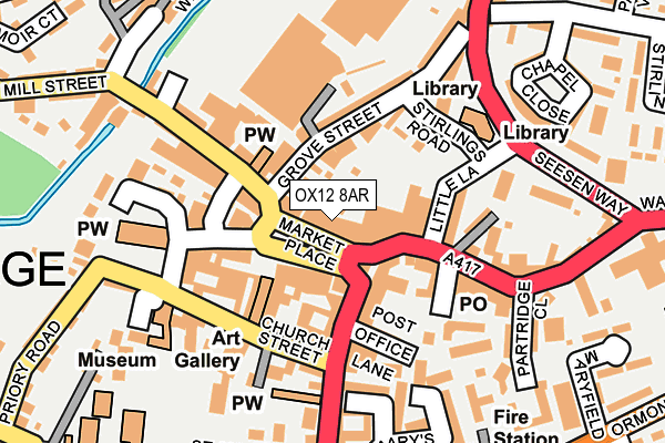 OX12 8AR map - OS OpenMap – Local (Ordnance Survey) OX12 8AR map - OS OpenMap – Local (Ordnance Survey)