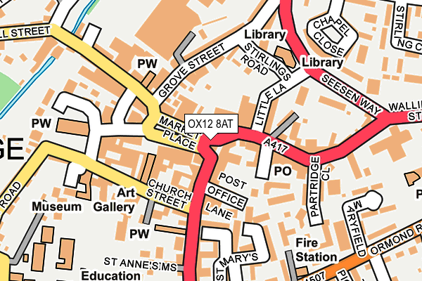 OX12 8AT map - OS OpenMap – Local (Ordnance Survey) OX12 8AT map - OS OpenMap – Local (Ordnance Survey)