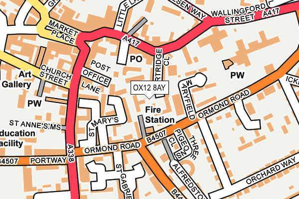 OX12 8AY map - OS OpenMap – Local (Ordnance Survey) OX12 8AY map - OS OpenMap – Local (Ordnance Survey)