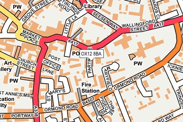 OX12 8BA map - OS OpenMap – Local (Ordnance Survey) OX12 8BA map - OS OpenMap – Local (Ordnance Survey)