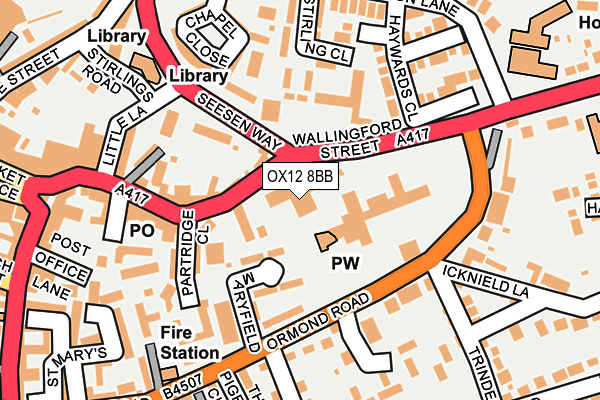 OX12 8BB map - OS OpenMap – Local (Ordnance Survey) OX12 8BB map - OS OpenMap – Local (Ordnance Survey)