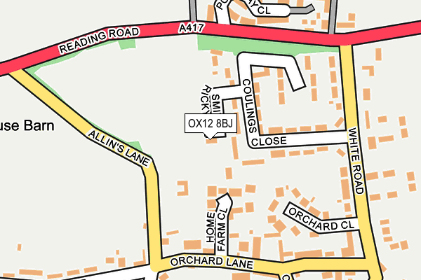 OX12 8BJ map - OS OpenMap – Local (Ordnance Survey) OX12 8BJ map - OS OpenMap – Local (Ordnance Survey)