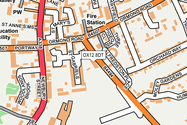 OX12 8DT map - OS OpenMap – Local (Ordnance Survey) OX12 8DT map - OS OpenMap – Local (Ordnance Survey)