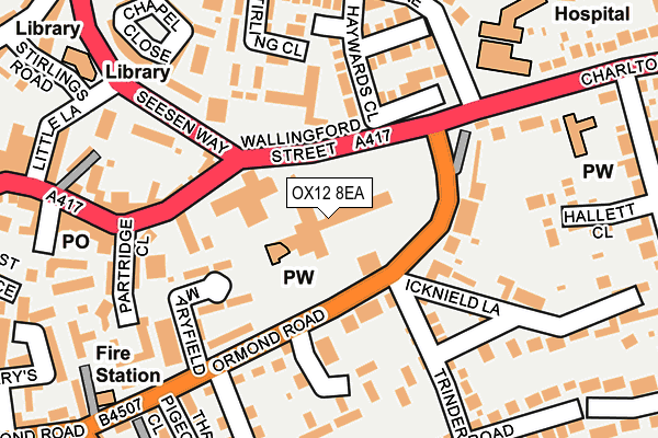 OX12 8EA map - OS OpenMap – Local (Ordnance Survey) OX12 8EA map - OS OpenMap – Local (Ordnance Survey)